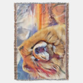 GOUDEN MEISJE geweven gegooide deken (Voorkant Verticaal)