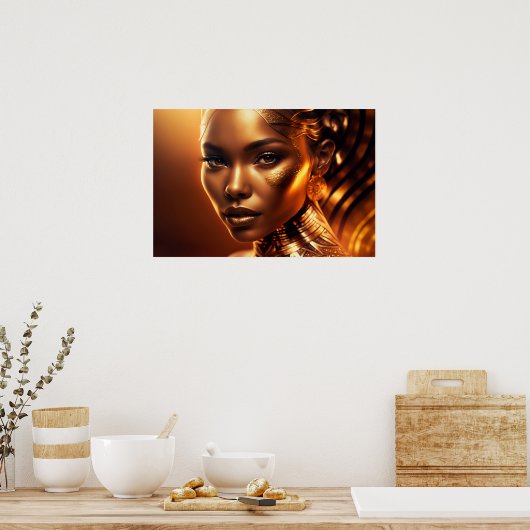Gouden meisje poster (Keuken)
