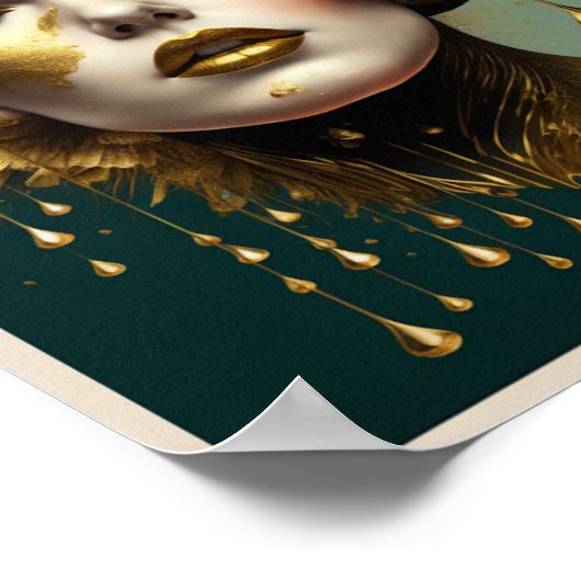 Gouden meisje poster (Hoek)