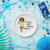 Gouden Meisje Verjaardag Papieren Bordje (Feest)