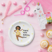 Gouden Meisje Verjaardag Papieren Bordje (Feest)