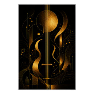 Gouden Melodie Kunstposter Perfect Poster