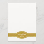 Gouden Menu Kaart, Caroline Wedding Collectie (Achterkant)