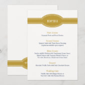 Gouden Menu Kaart, Caroline Wedding Collectie (Voorkant / Achterkant)