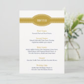 Gouden Menu Kaart, Caroline Wedding Collectie (Staand voorkant)