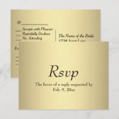 Gouden Menu RSVP (Voorkant / Achterkant)