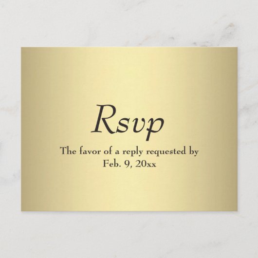 Gouden Menu RSVP (Voorkant)