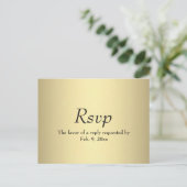 Gouden Menu RSVP (Staand voorkant)