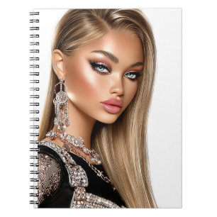 Gouden Mesh Glam Girl Spiraal Foto Notitieboek