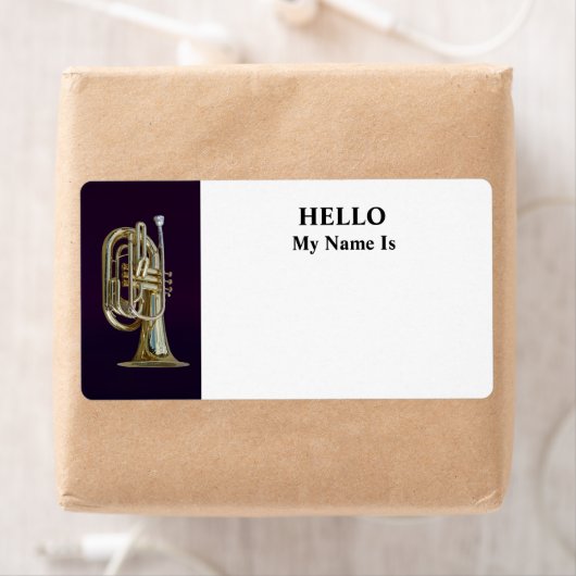 gouden messing-eufonium etiket (Insitu)