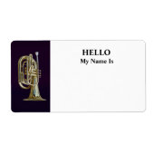 gouden messing-eufonium etiket (Voorkant)