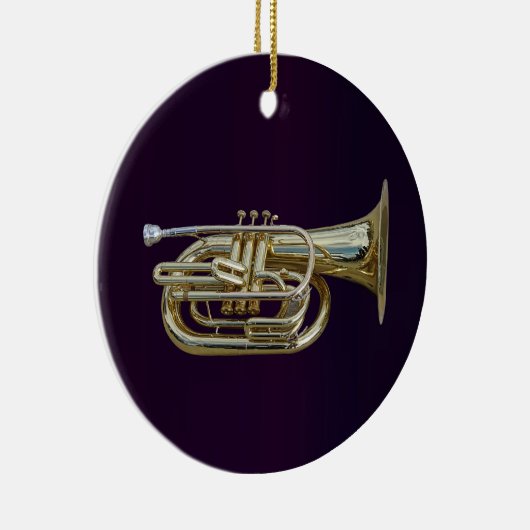 gouden messing-eufonium keramisch ornament (Rechts)