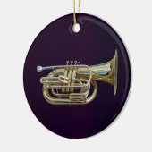 gouden messing-eufonium keramisch ornament (Links)