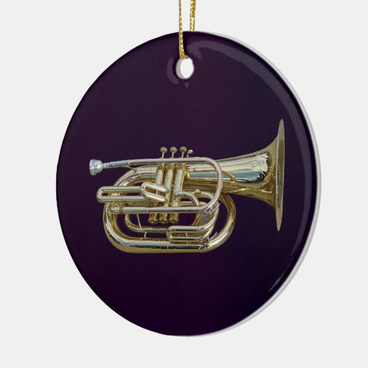 gouden messing-eufonium keramisch ornament (Links)