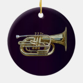 gouden messing-eufonium keramisch ornament (Achterkant)