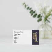 gouden messing-eufonium visitekaartje (Staand voorkant)