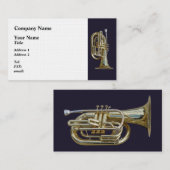 gouden messing-eufonium visitekaartje (Voorkant / Achterkant)