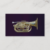 gouden messing-eufonium visitekaartje (Achterkant)