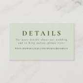 Gouden met de hand getekende wilde bloemen trouwde informatiekaartje (Voorkant)