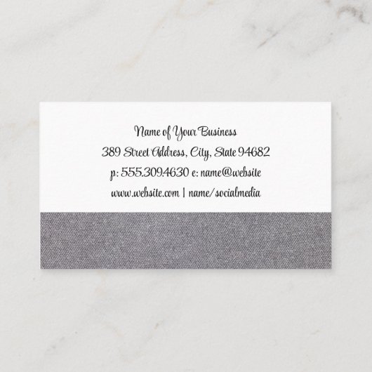 Gouden Metaal Bestek Logo | Restaurant Visitekaartje (Achterkant)