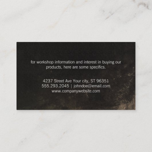 Gouden Metaal Bestek Logo Visitekaartje (Achterkant)