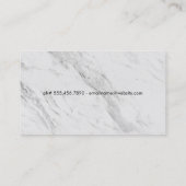 Gouden Metaal Huis Logo | Marmer Visitekaartje (Achterkant)