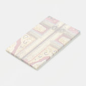 Gouden metaal kant op deur post-it® notes (Schuin)