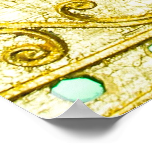 Gouden Metaal: Luxe Patroon Achtergrond. Poster (Hoek)