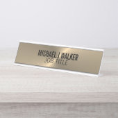 Gouden Metaaleffect, Professioneel Bureau Naambordje (Voorkant)