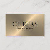 Gouden Metal Effect Gratis Drankkaart Informatiekaartje (Voorkant)