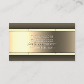 Gouden metalen achtergrond | makelaar visitekaartje (Achterkant)