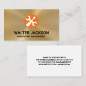 Gouden metalen achtergrond | Reparatie Tools Visitekaartje (Voorkant / Achterkant)