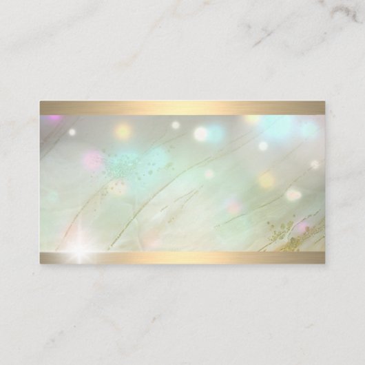 Gouden metalen afwerking | Marmer | Gloei Visitekaartje (Achterkant)