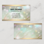 Gouden metalen afwerking | Marmer | Gloei Visitekaartje (Voorkant / Achterkant)
