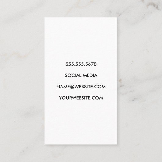 Gouden Metalen Bestek Logo Afsprakenkaartje (Achterkant)