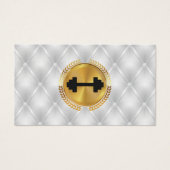 Gouden metalen bladzegel | Luxe stoffering opvulli Visitekaartje (Voorkant)