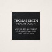 Gouden metalen bladzegel | Stoffering | Dumbbell Vierkante Visitekaartjes (Achterkant)