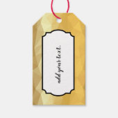 Gouden metalen effect aanpasbare cadeaubijsluiter. cadeaulabel (Voorkant)