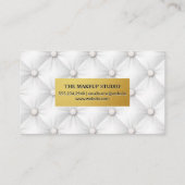 Gouden metalen frame | Gestoffeerde achtergrond Visitekaartje (Achterkant)