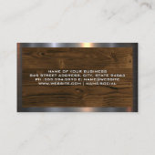 Gouden Metalen Huizen | Hout  Visitekaartje (Achterkant)