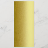Gouden metalen huwelijksbuffetmenu menu (Achterkant)