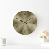  gouden metalen klok met Romeinse cijfers (Huis)