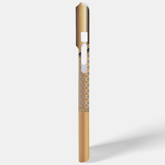 Gouden Metalen Mesh | Monogram Case-Mate iPhone Case (Achterkant / Links)