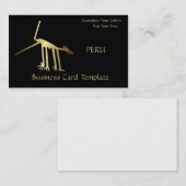 gouden metalen oude Logo Peru-lijnen Visitekaartje (Voorkant / Achterkant)