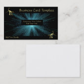 gouden metalen oude Logo Peru-lijnen Visitekaartje (Voorkant / Achterkant)