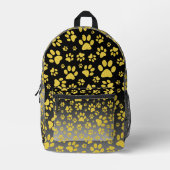 Gouden metalen patroonpoten op gradiëntachtergrond bedrukte rugzak (Voorkant)