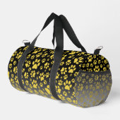 Gouden metalen patroonpoten op gradiëntachtergrond plunjezak (Rechterhoek)