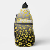 Gouden metalen patroonpoten op gradiëntachtergrond sling bag (Voorkant)