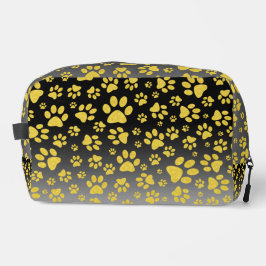 Gouden metalen patroonpoten op gradiëntachtergrond toilettasje