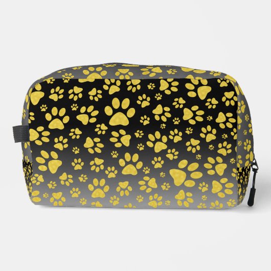 Gouden metalen patroonpoten op gradiëntachtergrond toilettasje (Voorkant)